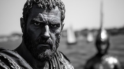 Ancient Warrior Portrait Outdoors