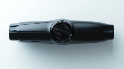 Sleek, black, modern device.  Compact, high-tech design