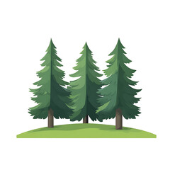 Fototapeta premium Flat Forest Pine Tree Icon