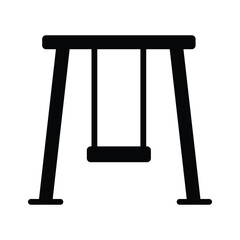 Download our premium glyph style icon of garden swing