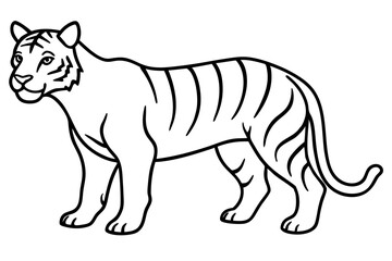 Graceful Tiger Silhouette