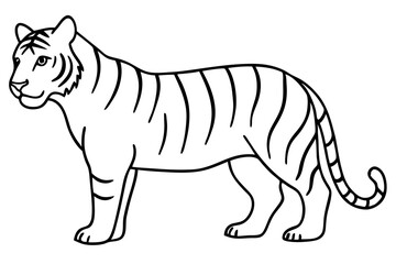 Graceful Tiger Silhouette