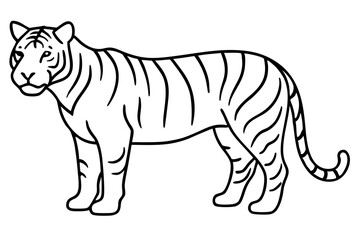 Graceful Tiger Silhouette