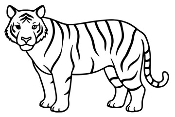 Graceful Tiger Silhouette