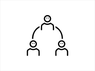 Simple black line art chef icon set