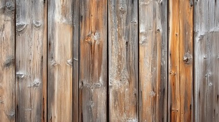 Naklejka premium Wooden wall texture with vertical slats. 
