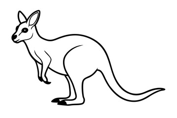 Kangaroo One-Line Sketch