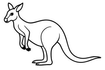 Kangaroo One-Line Sketch