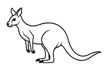 Kangaroo One-Line Sketch