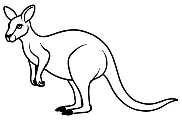 Kangaroo One-Line Sketch