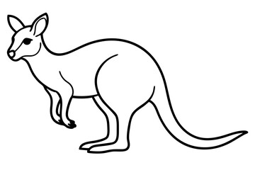 Kangaroo One-Line Sketch