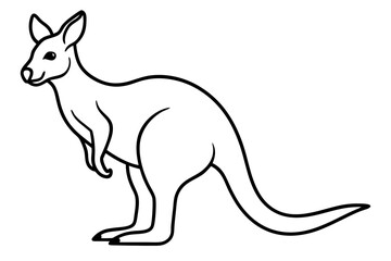 Kangaroo One-Line Sketch