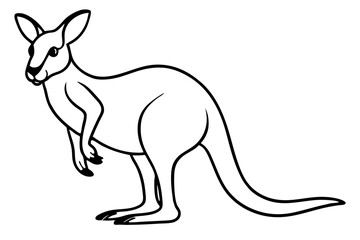Kangaroo One-Line Sketch
