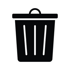 Have a look at this trendy glyph style icon of trash can