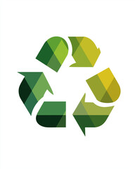 Obraz premium Eco-Friendly Recycling Symbol Green Vector Illustration