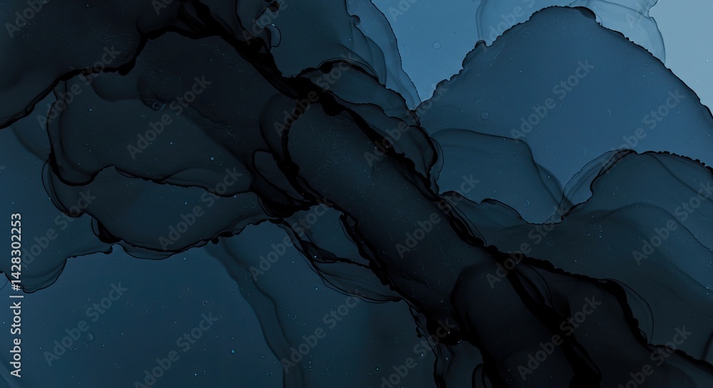 Poster transparent effect abstract ink flow background design