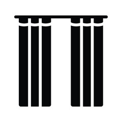 Ready to use glyph icon showing drapes, available for premium download