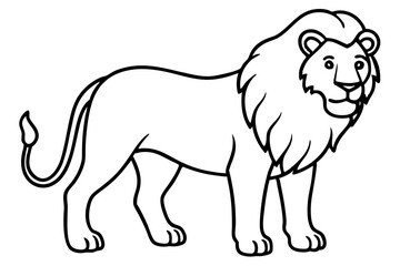 Majestic Lion Outline