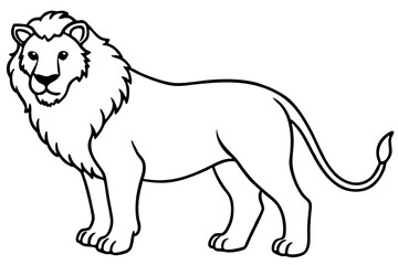 Majestic Lion Outline