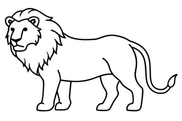 Majestic Lion Outline