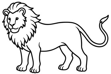 Majestic Lion Outline
