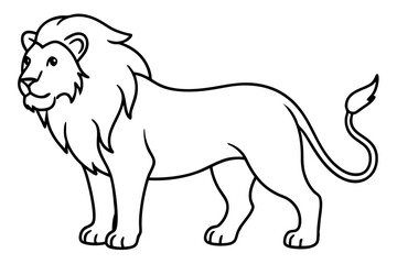 Majestic Lion Outline