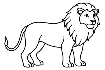 Majestic Lion Outline