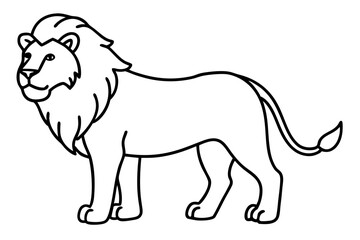 Majestic Lion Outline
