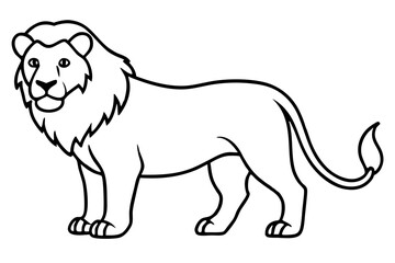 Majestic Lion Outline
