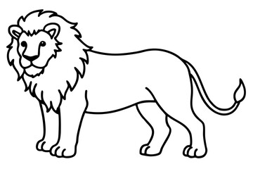 Majestic Lion Outline