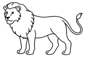 Majestic Lion Outline