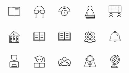 school set of web icons in linear style  education (1).eps