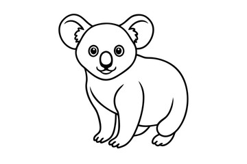 Minimalist Koala Line Art