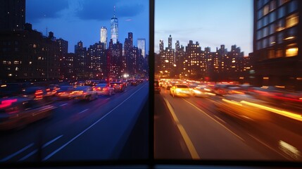 Obraz premium day-to-night comparison of air sensor display.