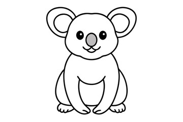 Minimalist Koala Line Art