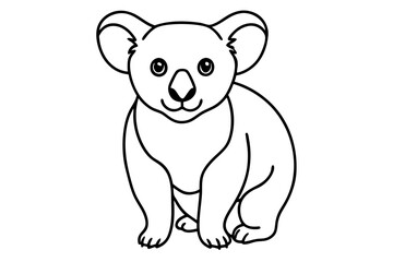 Minimalist Koala Line Art