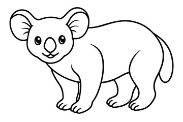 Minimalist Koala Line Art