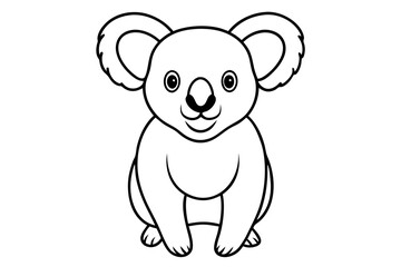 Minimalist Koala Line Art