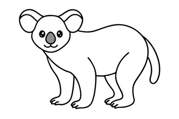 Minimalist Koala Line Art