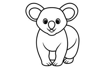 Minimalist Koala Line Art