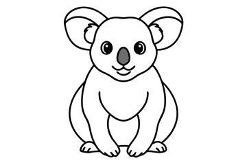 Minimalist Koala Line Art
