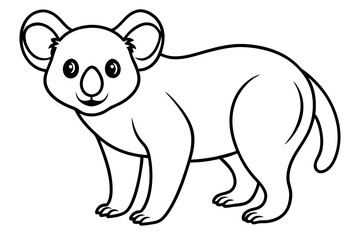 Minimalist Koala Line Art