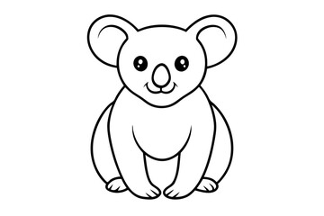 Fototapeta premium Minimalist Koala Line Art