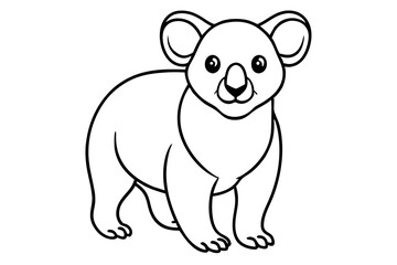 Minimalist Koala Line Art