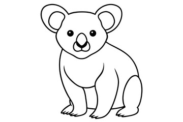 Minimalist Koala Line Art