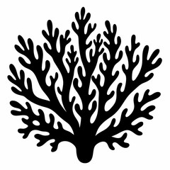 Obraz premium Ocean Coral Silhouette Vector Art