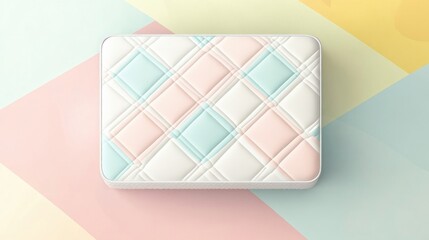 Pastel-colored quilted mattress (1)