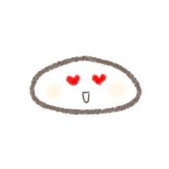 Love and lovely expression icon on white background