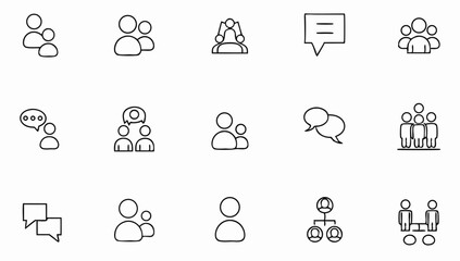 speaking set of web icons in line style  communica (4).eps