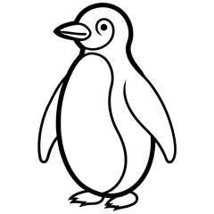 Minimalist Penguin Vector